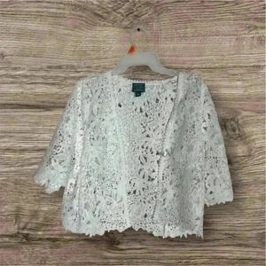 Rabbit Rabbit Rabbit White Crotchet crop Top Size‎ M office siren